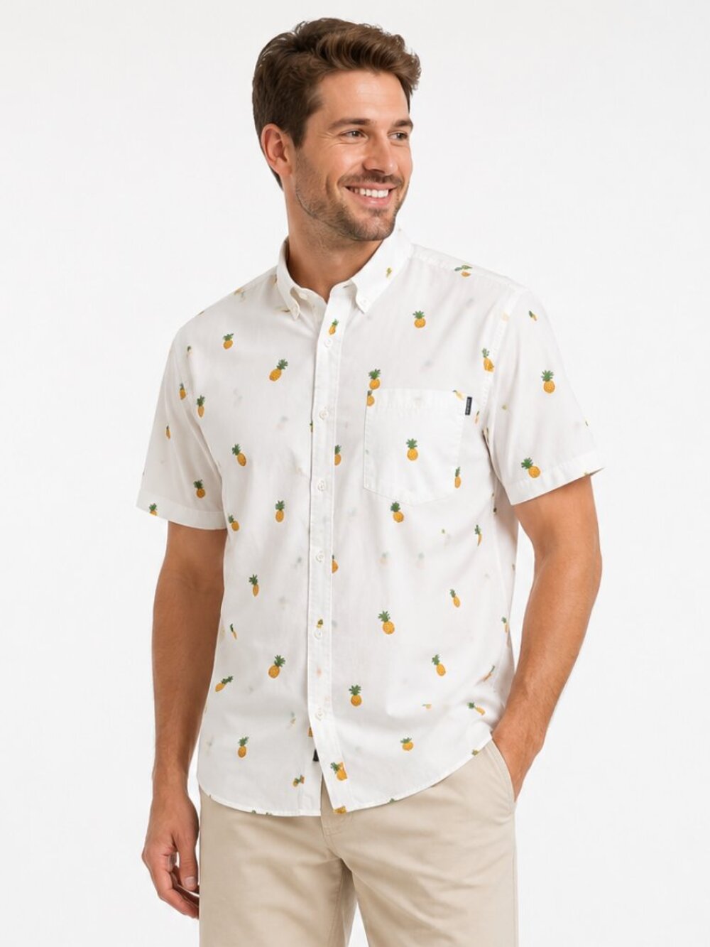Molokai Surf Co Cotton Pineapple Hawaiian Shirt Men's XXL